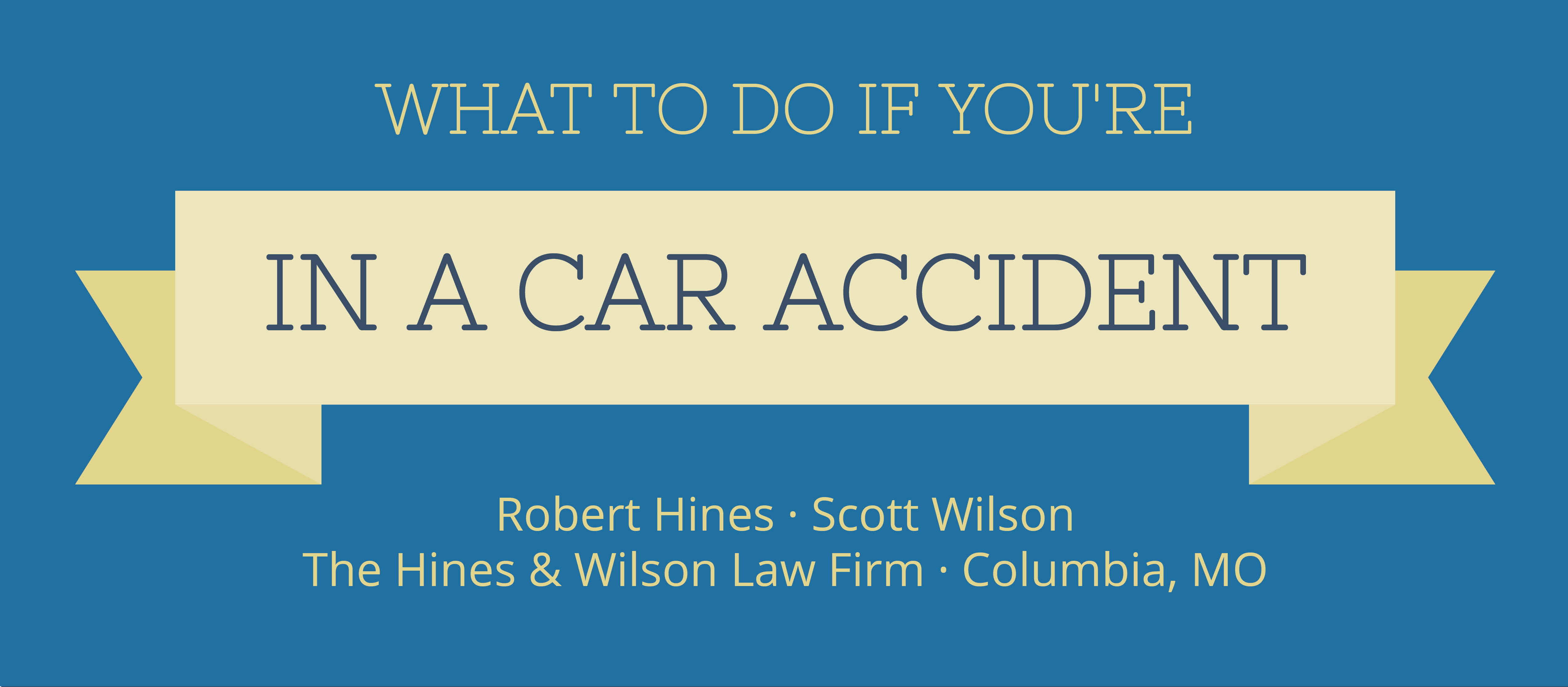 what to do if you're in a car accident infographic header
