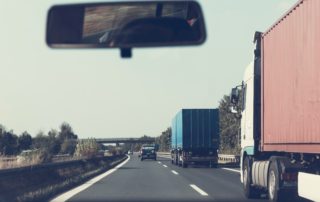 trucks on a highway